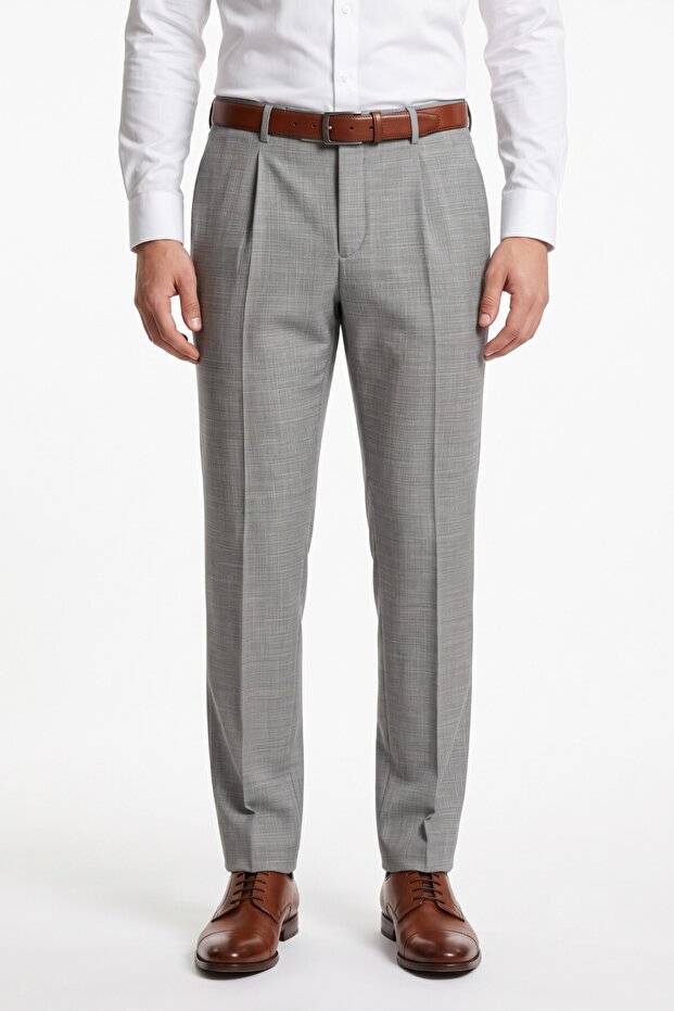 Men's Pleated Classic Fabric Trousers 2007P Bgl-St05609