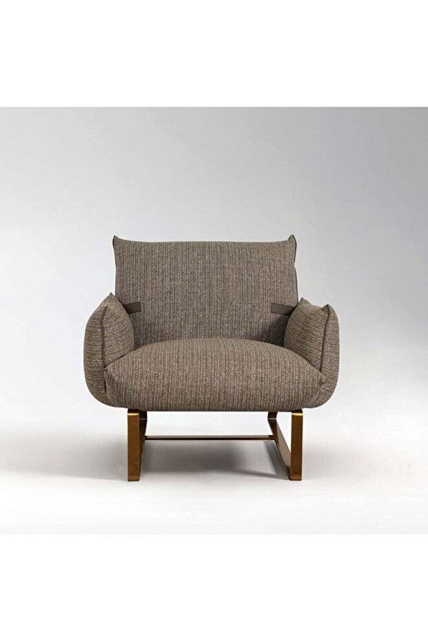 Klay 1 Seater Fabric Accent Chair - Brown