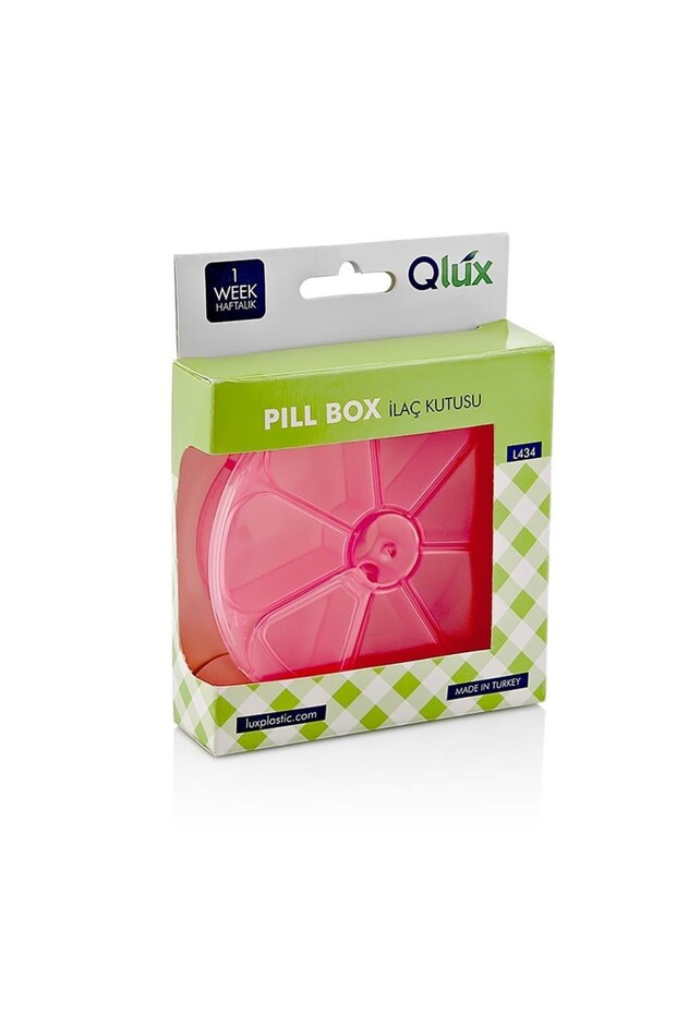Weekly pill organizer with 7-day medication reminder