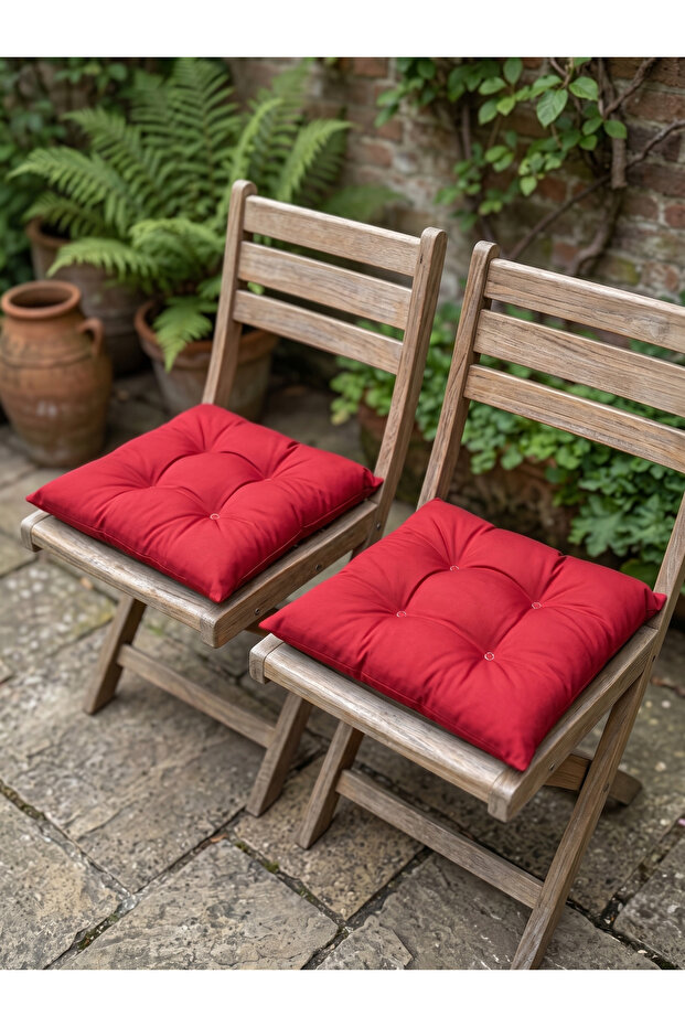 2-Piece Silicone Filled Duck Fabric Liquid-Proof Chair Cushion