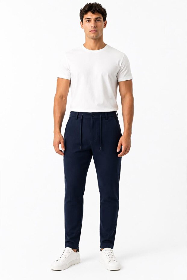 Men's Jogger Pants, Stretchy Fabric, Lycra, Slim Fit, with Laces