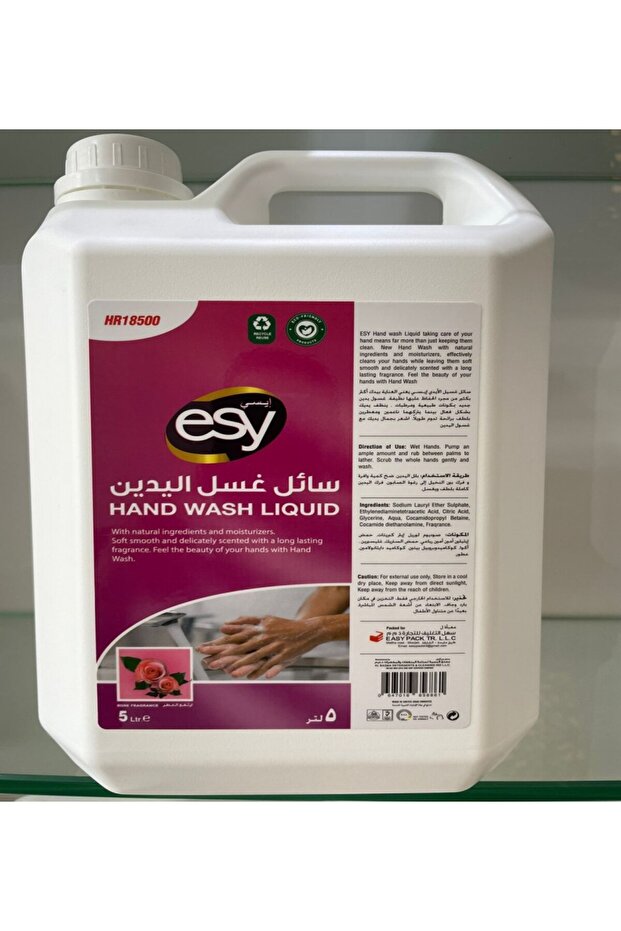 Hand Wash Liquid Rose 5 Liter x 4