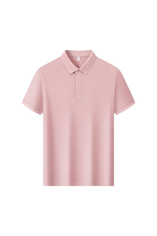 Arw86853 Seri̇ntutan--High Quality Men's Polo Collar Tshirt with Snap Fasteners