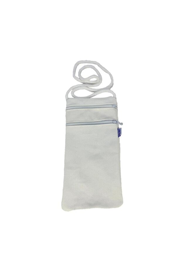 Neck Wallet with Double Zipper in White – Suitable for Hajj, Umrah, and Ihram Use