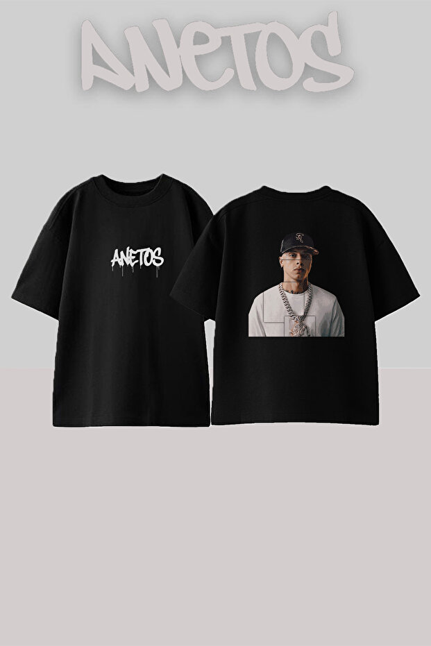 Myke Towers Design Printed Unisex Oversize Black Tshirt