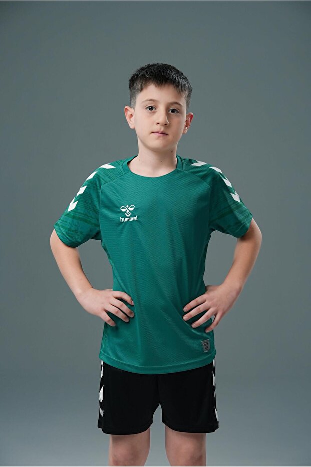 Line Training T-Shirt Green Kids