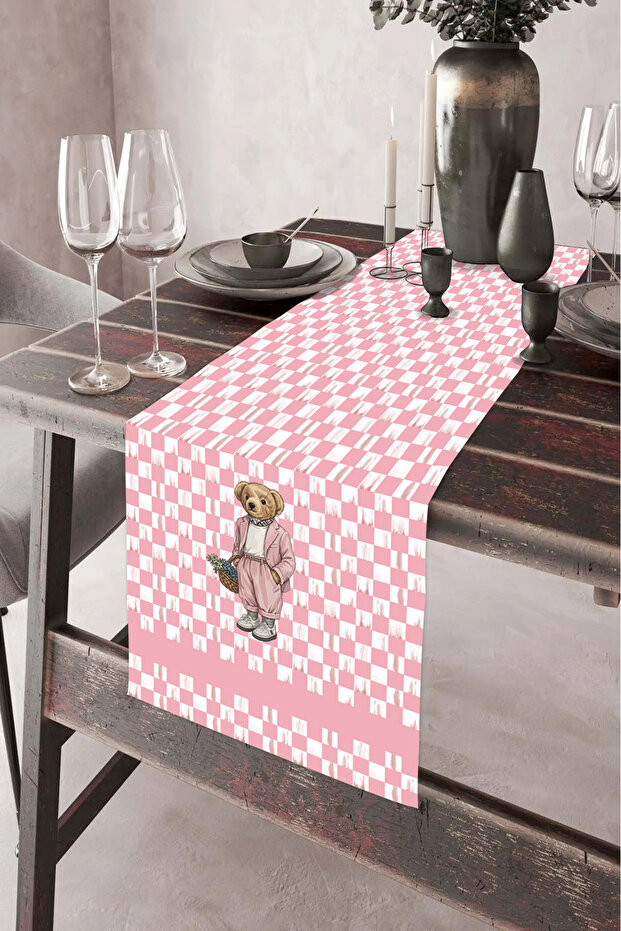 40X140Cm Woven Stain Resistant Printed Thai Feather Fabric Table Cloth Decorative Runner Washable