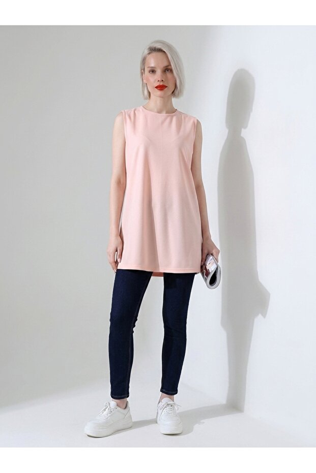 Women's Sleeveless Loose Tunic Basic Summer Model