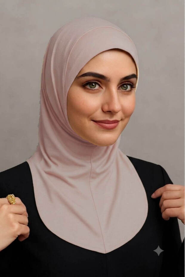 قبعة نينجا بون قماش قابل للتمدد للحجاب الإسلامي مع طوق للرقبة
