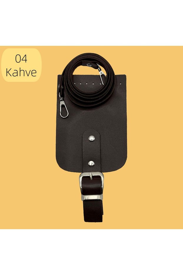 Phone Bag Set Leather Material 04 - Brown