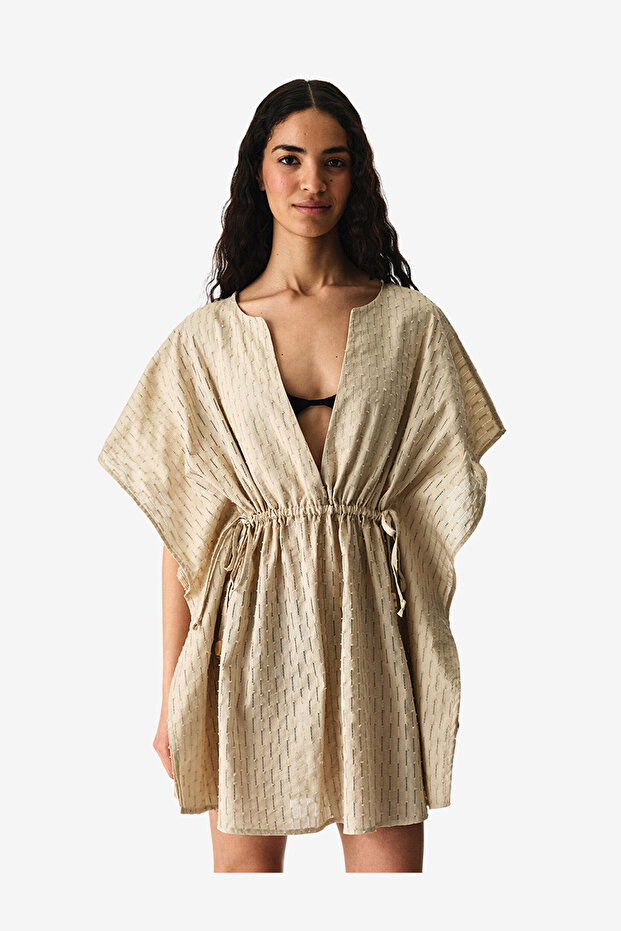 Women Neri Pastel Beige Kaftan