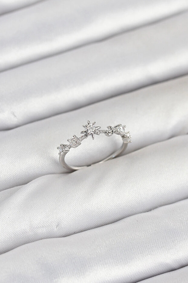 Brass Silver Color Manifest Women's Ring