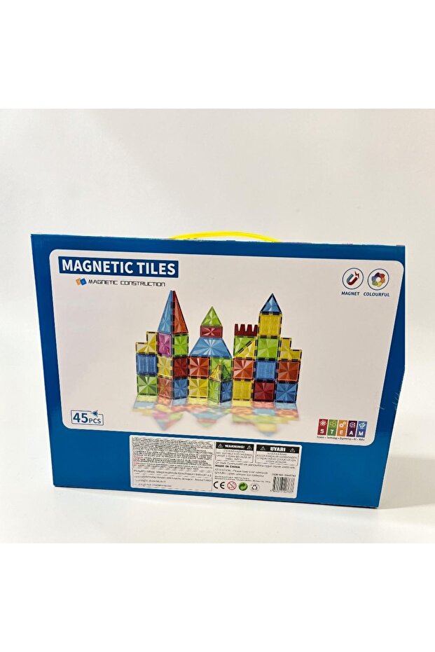 Sh40763 45 Pieces Magnet Star Diamond Serial Blocks