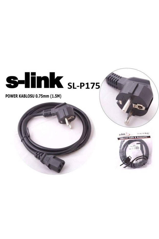 S-Link Sl-P175 1.5 Mt 0.75mm Luxury Thick Pc Power Cable
