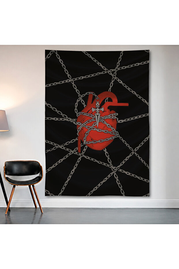 Spider-Man Heart Wall Covering Wall Tapestry First Quality Satin Fabric Poster