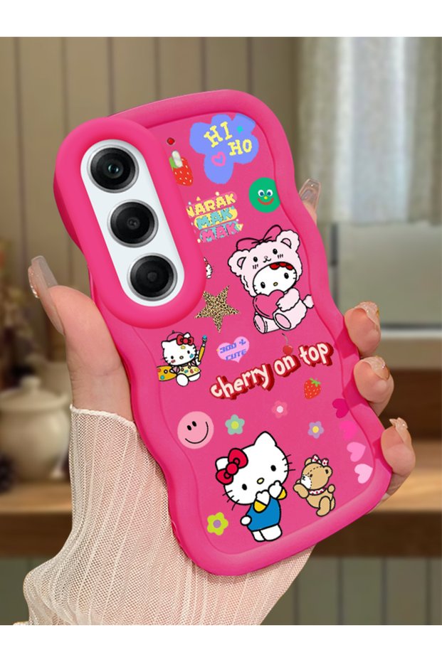 Tecno Camon 40 Pro 5g Compatible Case Camera Protector Red Silicone Couple Phone Case Kitty Pattern