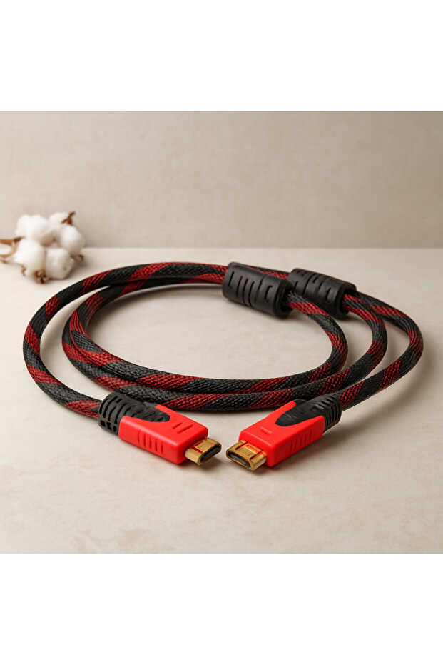 كابل HDMI بطول 1.5 متر مضفر (HDTV، فل اتش دي)