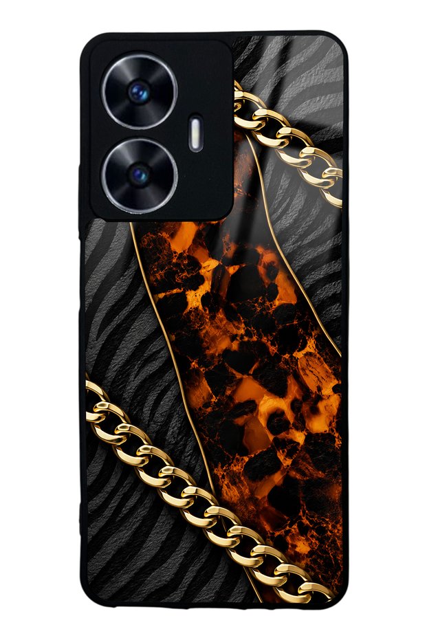 Realme C55 Golden Eclipse Design Glossy Phone Case