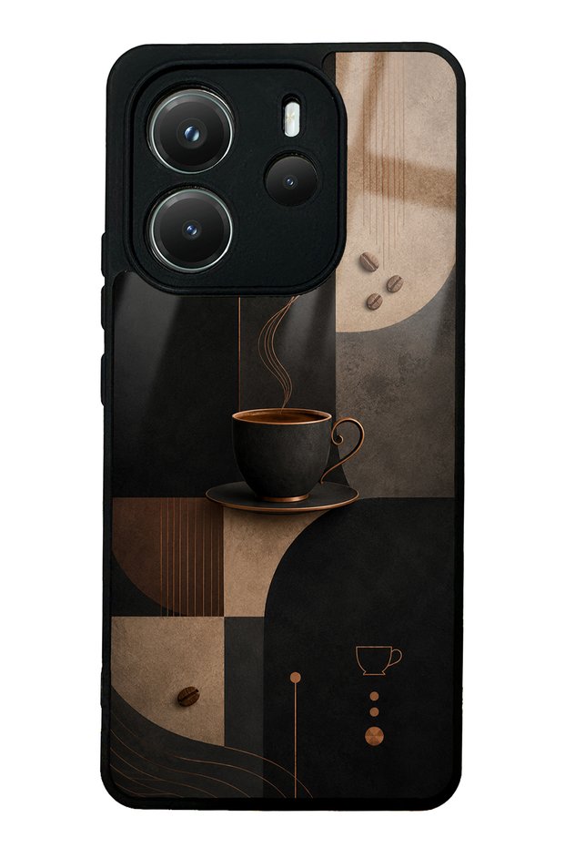 Xiaomi Redmi Note 14 4g Black Mocha Coffee Design Glossy Phone Case