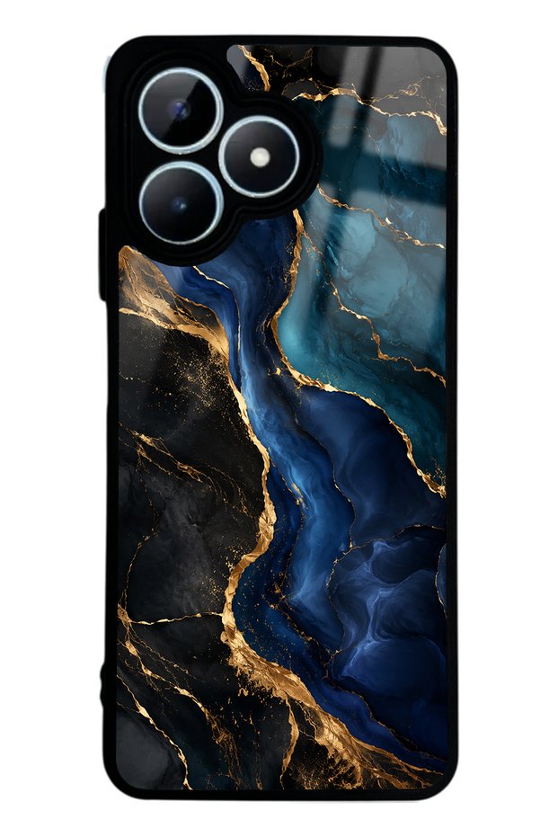 Realme Note 50 Midnight Sapphire Marble Design Glossy Phone Case