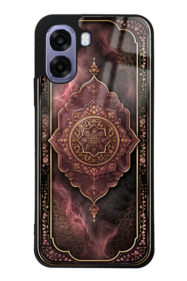 Oppo A6T Rosewood Ottoman Medallion Design Glossy Phone Case