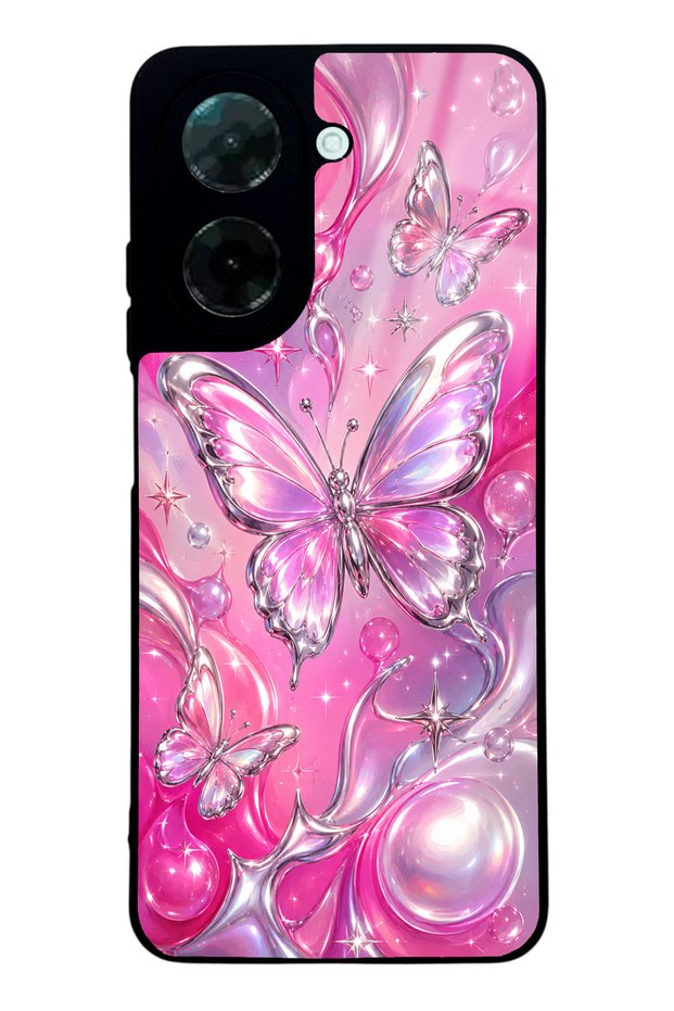 Xiaomi Redmi A5 Pink Prism Butterfly Design Glossy Phone Case