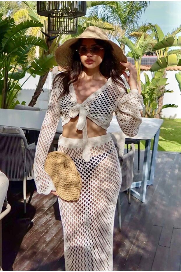Beach Suit with Binding Details