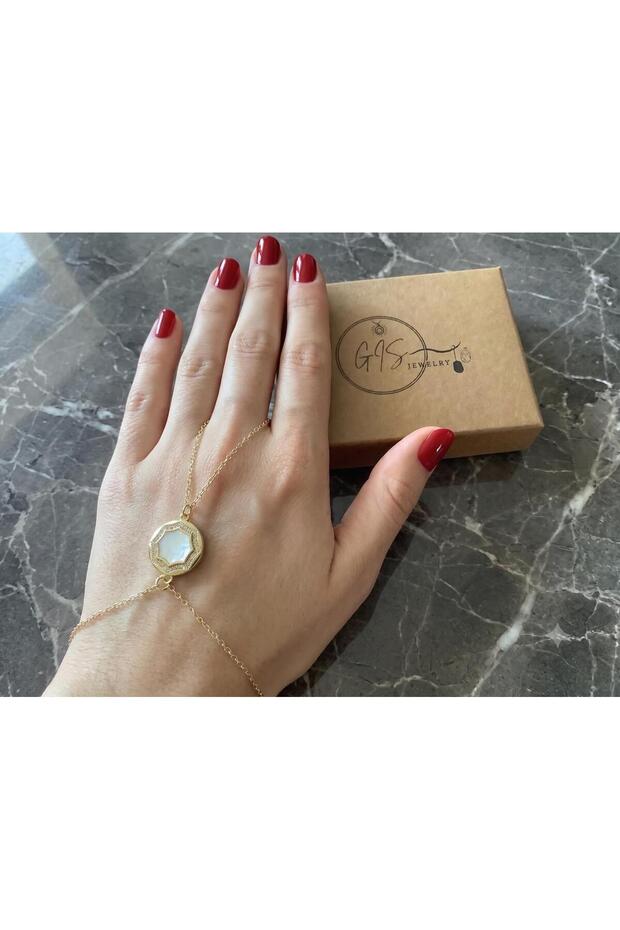 Stylish Shahmeran with Gold Color Zircon Stone and Octagonal Motif