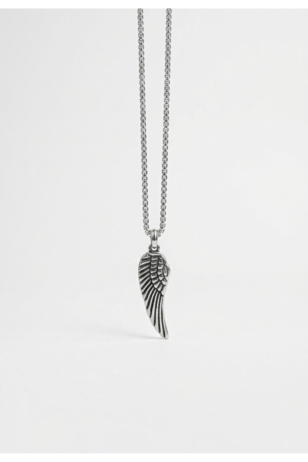Winged Motif Men's Steel Necklace
