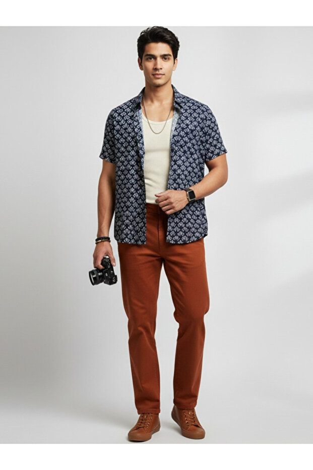 Men Classic Graphic Print Casual Shirt