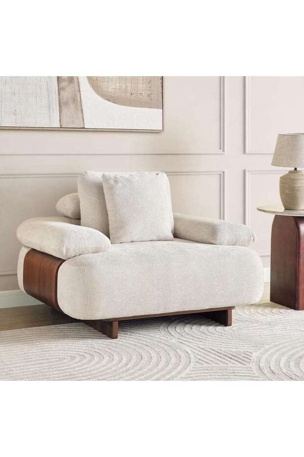 TOKELAU SINGLE SEATER SOFA - CREAM