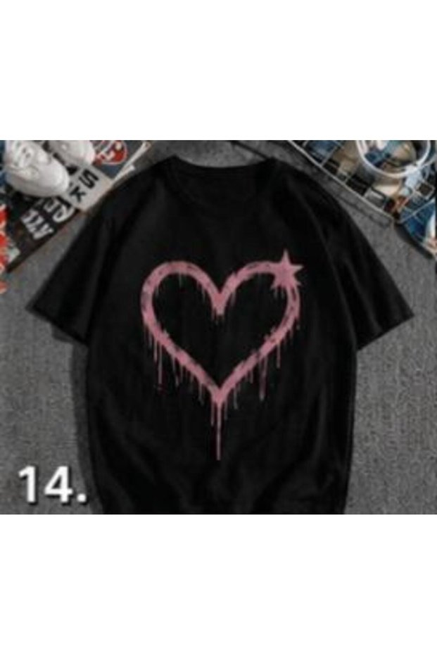 Calle Unisex Colorful Oversize Printed T-Shirt Streetwear Comfortable Fit Daily Premium