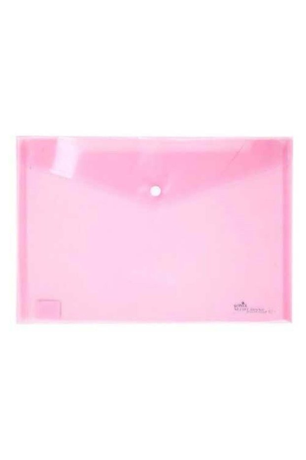 Umix Clip File Transparent Pink Eco U1120P (12 Pieces)