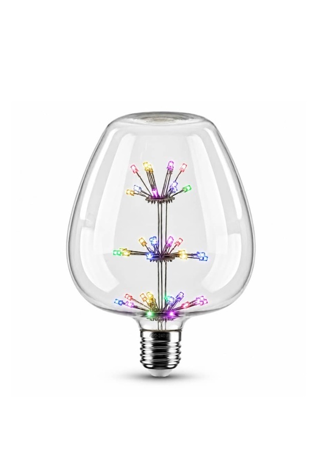 لمبة LED بقوة 3W وبقاعدة E27 لون الإنارة ملون RGB