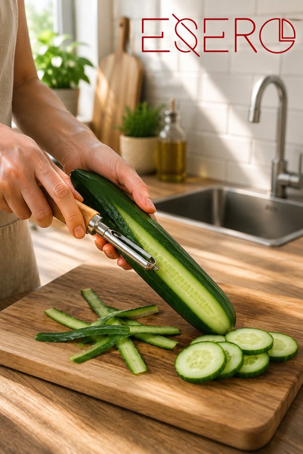 Premium Vegetable Fruit Peeler Wooden Handle Professional Ergonomic Kitchen Peeler Potato Carrot Apple Pumpkin Peeler