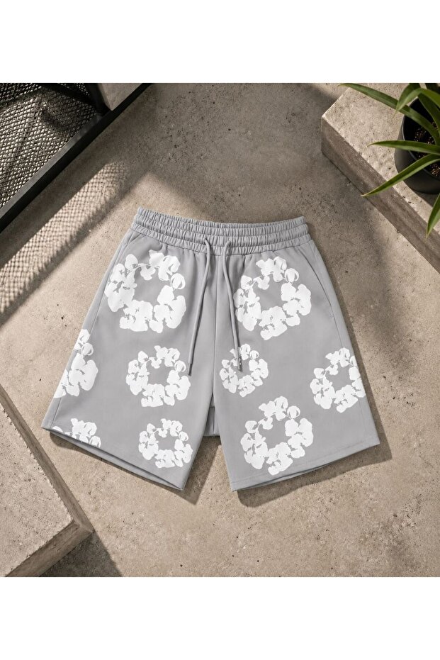 Mooda Oversize Shorts - 3D Puff Fluffy Floral Printed Cotton Shorts