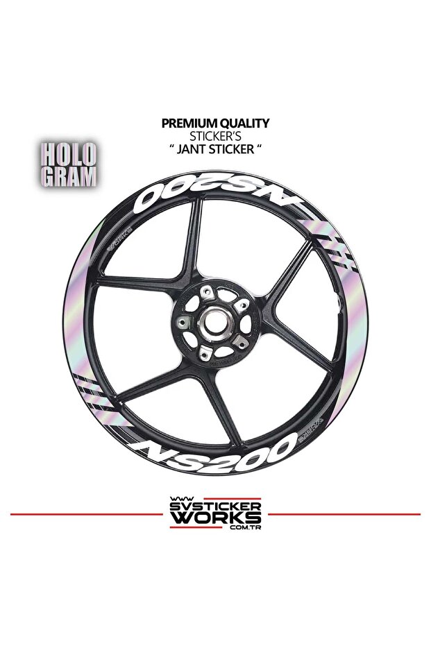 Bajaj pulsar ns200 wide rim cover sticker decal model 16-piece set - high quality
