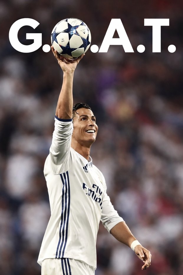 Cristiano Ronaldo G.O.A.T Canvas Wall Art 30x45 cm Gallery Wrapped - Football Poster Decor for Office Room- Ready To Hang