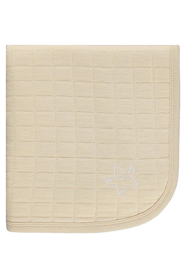 Star Embroidered 80*90 Blanket - Brown