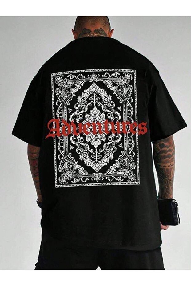 🔥 Black Unisex Oversize 100% Cotton Crew Neck Short Sleeve T-Shirt 🔥