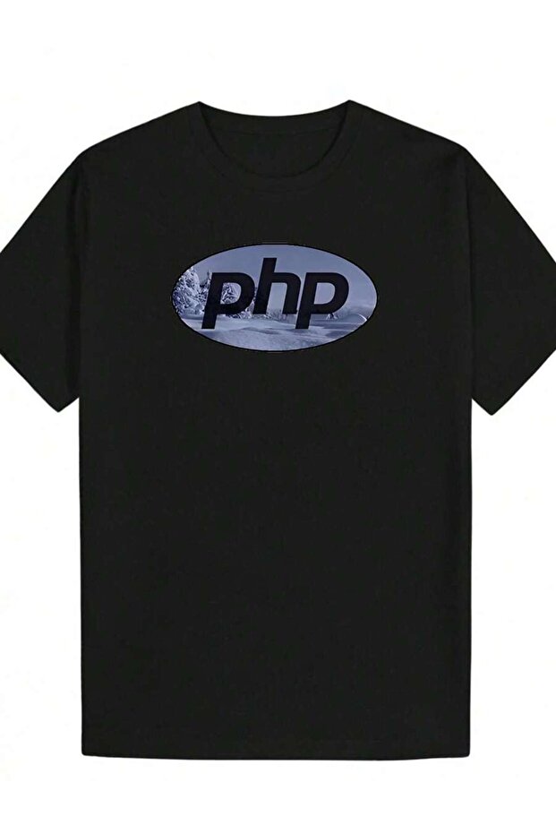 تي شيرت رجالي صيفي كاجوال بطبعة جرافيك، قميص مسامي بأكمام قصيرة، شعار PHP Script، رمادي فاتح، رقبة دائرية، قابل للغسل في الغسالة