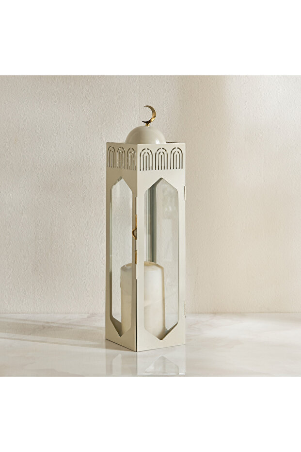 Fanous Celeste Metal Tealight and Taper Lantern - 43 cm