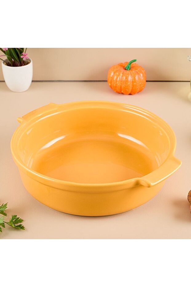 Elissa Round Baking Dish Yellow 27 cm