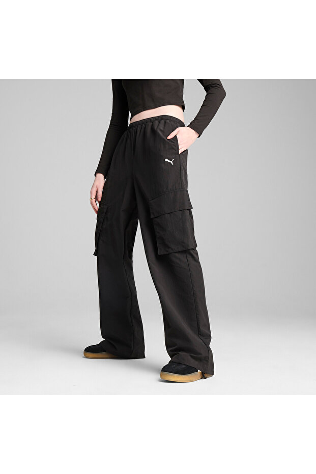 Womens WARDROBE Essentials Relaxed Woven Cargo Pants