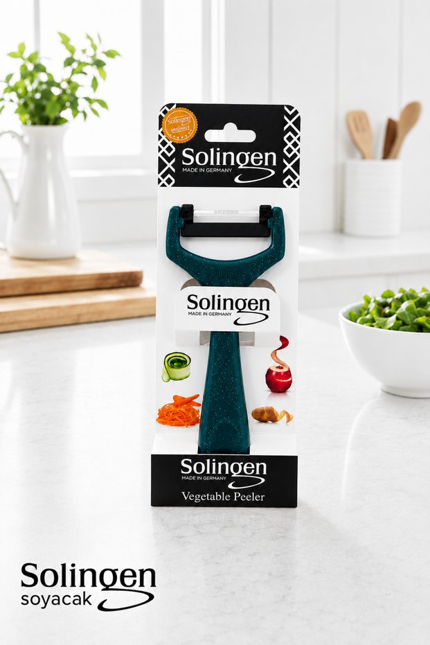 Solingen Vegetable and Fruit Peeler Stainless Steel Sharp Blade Ergonomic Potato Carrot Cucumber Apple Peeler
