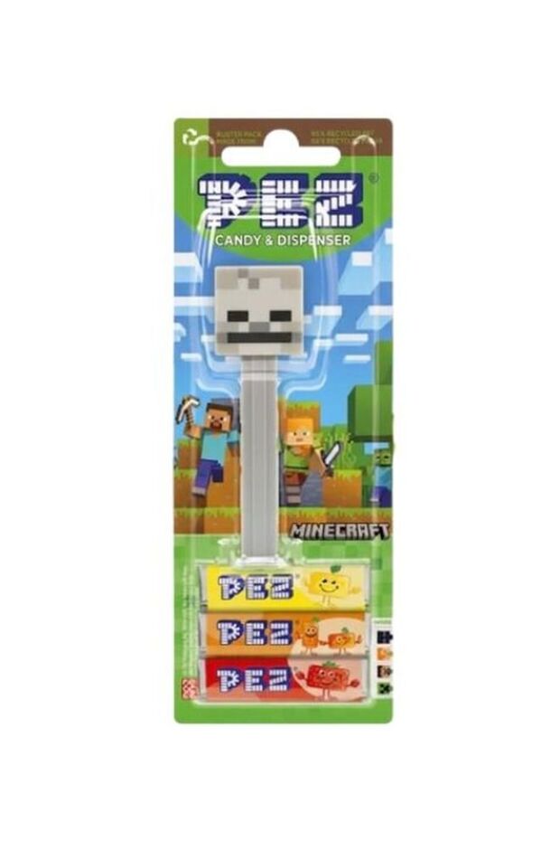Minecraft Skeleton Candy Dispenser Pack with 3 Refills