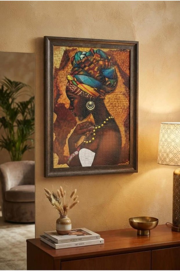 1000 Piece African Woman Puzzleportrait of Elegance Ethnically Inspired Artistic Puzzle