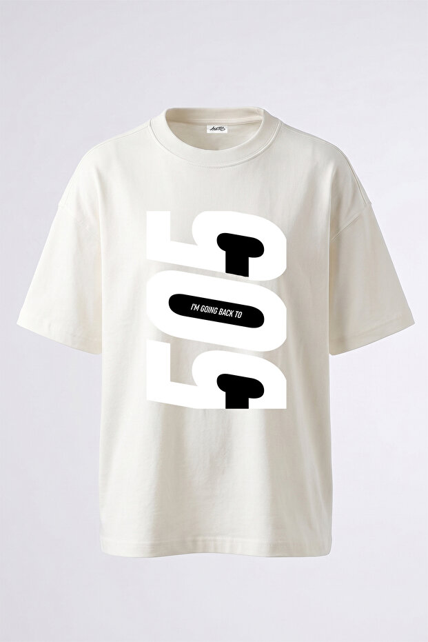 Streetwear Graffiti Design Printed Oversize White T-Shirt