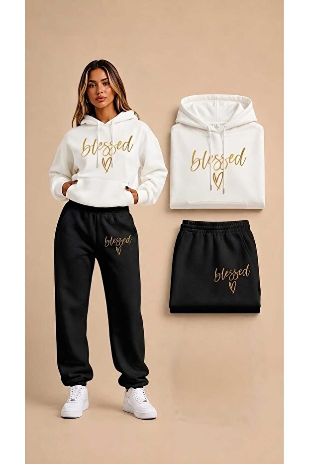 Unisex Character Hooded Sweatshirt Set - Face and All-Over Surface Printed, Comfortable Lace-Up Hoodie