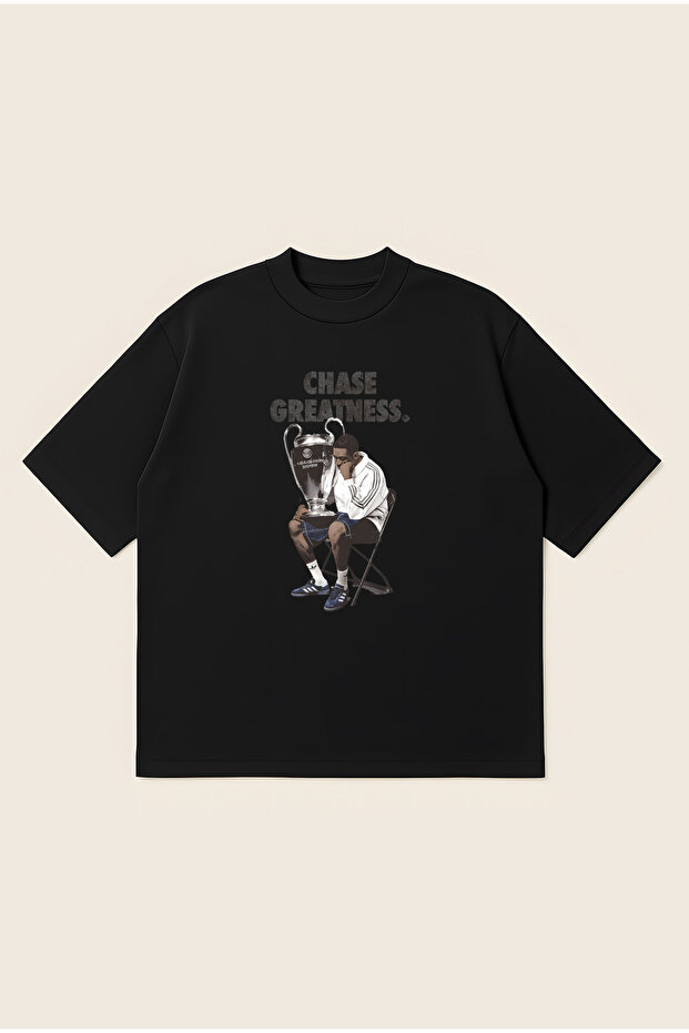 Chase Greatness Printed Oversize Boxy Cut Unisex 100% Cotton Tshirt |   Streetwear